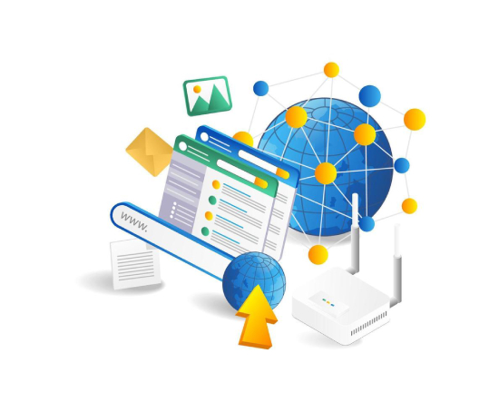 web hosting concept illustration in isometric 3d style free vector 1